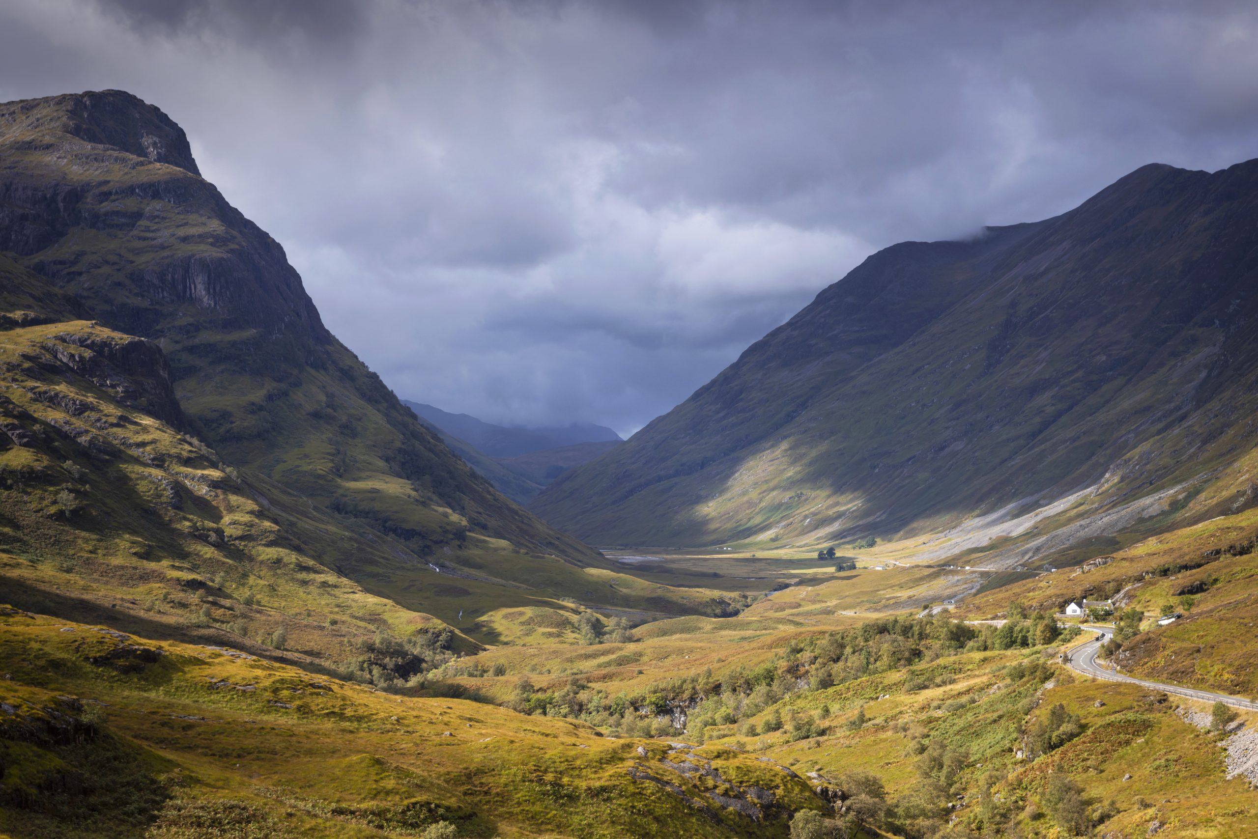 Glencoe valley in the Scottish Highlands